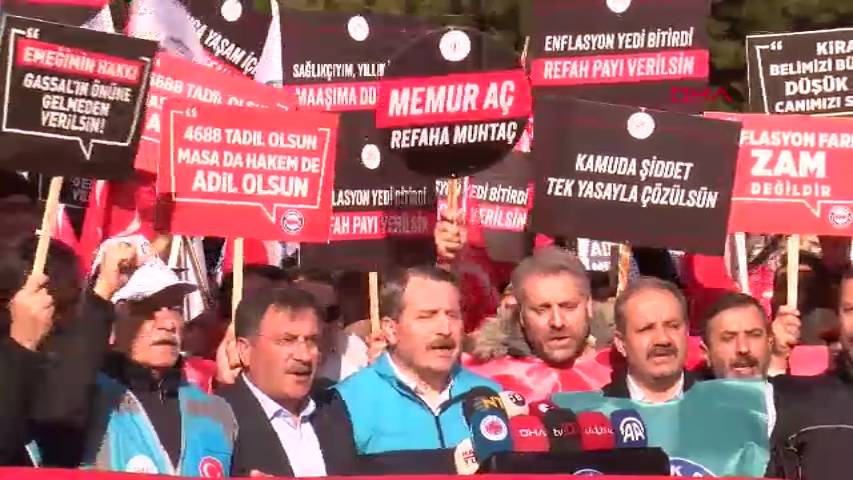 Memur-Sen’den bakanlık önünde eylem: Yüzde 10 refah payı şarttır!