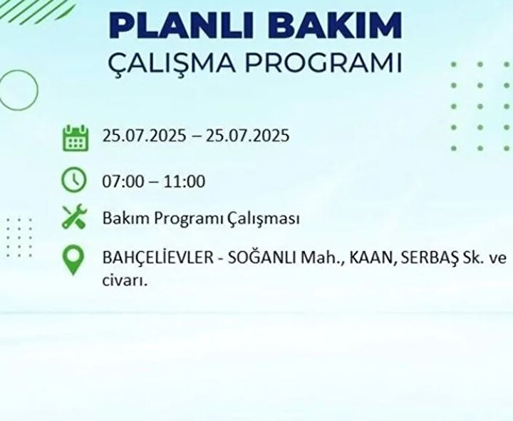 Bahçelievler Elektrik Kesintisi